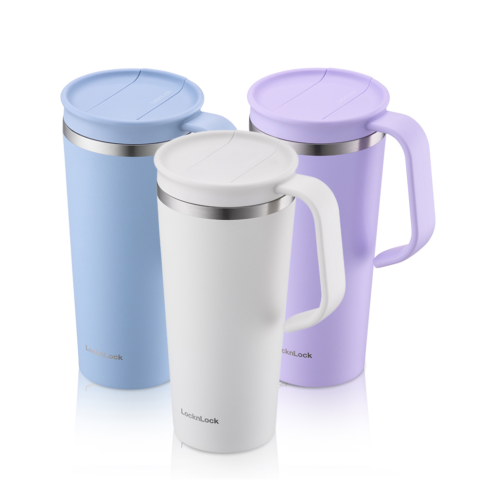 Bình Giữ Nhiệt Locknlock Daily Handle Tumbler 600Ml - 3 Màu (Xanh Da Trời, Ngà, Tím) - LHC4330, , large image number 1